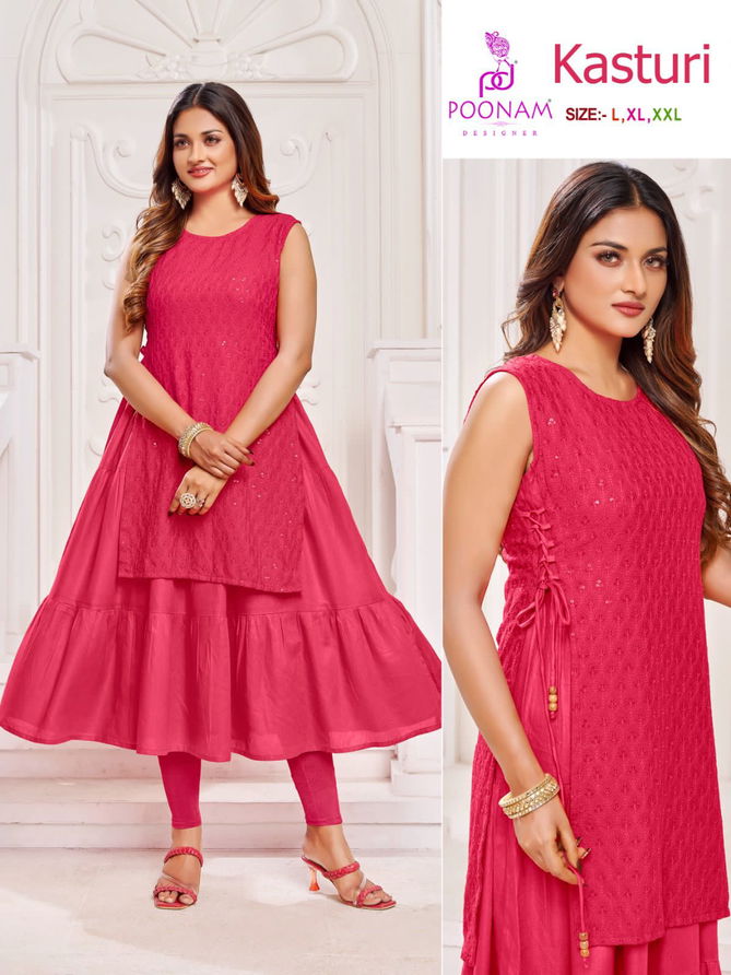 Poonam Kasturi Wholesale Designer Anarkali Kurtis Catalog